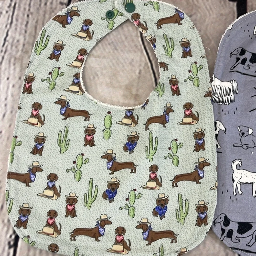 Designer handcrafted bib various animals
